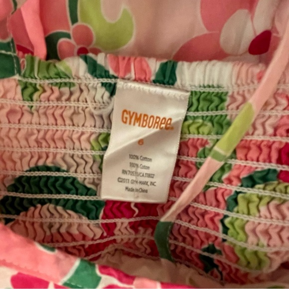 Gymboree Floral Mermaid Green & Pink Swirl Dress - Picture 4 of 6